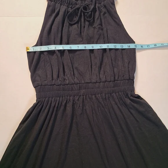 Zaful Black Sleeveless Comfy Layered Maxi Dress NWT Medium - Picture 8 of 11